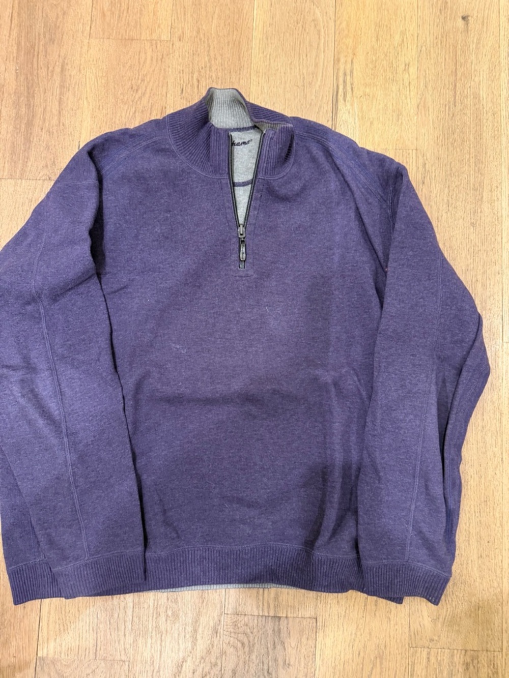 Tommy Bahama Men's Half-Zip Sweater in Deep Purple
